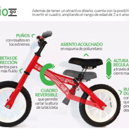Bicicleta de Inicio de metal GIO GO (OFERTA OUTLET!!)