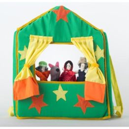 Teatro Chico Caperucita con 4 Títeres de Dedo AINÉ