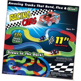 Pista Magic RACING CARS 220 Piezas con 1 Auto Luces Led