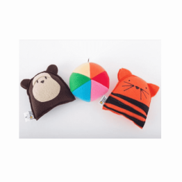 Sonajero x 3 AINÉ – MONO PELOTA TIGRE