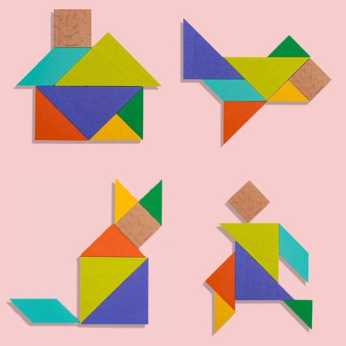 Juego Didáctico Cognitivo Tangram Madera Figuras Geométricas - Imagen 6