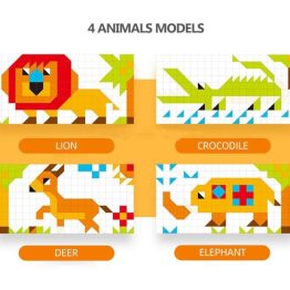 Rompecabezas Didáctico Puzzle De Ladrillos Animales 4 En 1