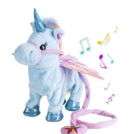 Peluche Unicornio Didáctico Camina Baila Canta Con Control