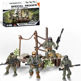 Bloques Para Armar TROPAS ESPECIALES 4 Soldados + Plataforma